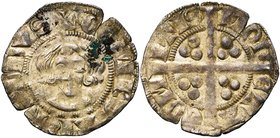 LOON, Graafschap, Arnold V (1279-1323), AR sterling, Hasselt. Vz/ + COMES (roosje) ARNOLDVS Ongekroond hoofd. Kz/ MON-TA- COM-ITIS Lang gevoet kruis ...