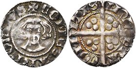LOON, Graafschap, Arnold V (1279-1323), AR sterling, Hasselt. Vz/ + COMS ARNOLDVS Ongekroond hoofd. Kz/ MON-TA- COM-ITIS Lang gevoet kruis met in d...