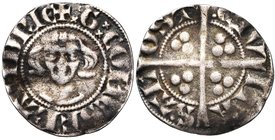 VLAANDEREN, Graafschap, Gwijde van Dampierre (1280-1305), AR sterling, ca. 1290-1292, Aalst. Vz/ +G COMES· FLANDRIE Ongekroond hoofd. Kz/ :CIV-ITA-S...