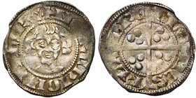 VLAANDEREN, Graafschap, Gwijde van Dampierre (1280-1305), AR sterling, ca. 1295. Met titel van Namen. Vz/ + MARCHIO NAMVRC Ongekroond hoofd. Kz/ G CO-...