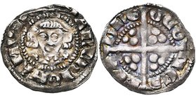 VLAANDEREN, Graafschap, Gwijde van Dampierre (1280-1305), AR sterling, ca. 1295. Met titel van Namen. Vz/ + MARCHIO NAMVRC Ongekroond hoofd tussen twe...