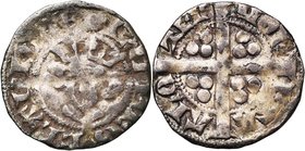 VLAANDEREN, Graafschap, Robrecht van Béthune (1305-1322), AR sterling, ca. 1317, Aalst. Vz/ + R COMES FLANDRIE Gekroond hoofd. Kz/ MON-ETA- ALO-TEN ...