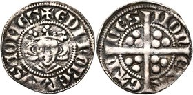 VLAANDEREN, Graafschap, Robrecht van Béthune (1305-1322), AR sterling, ca. 1317, Gent. Vz/ + EDL ROBERTVS COMES Gekroond bb. v.v. Kz/ MON-ETA- GAN-DES...