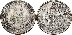 ALLEMAGNE, BRUNSWICK-LÜNEBURG-CELLE, Friedrich (1636-1648), AR Taler, 1639, Clausthal. Légendes gothiques. D/ B. à d. R/ Ecu orné, surmonté de cinq he...