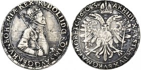 SAINT EMPIRE, Rodolphe II (1576-1612), AR Taler, 1603NB, Nagybanya. D/ B. cour. et cuir. à d., ten. un sceptre sur l'épaule. R/ Aigle impériale couron...