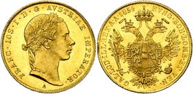 AUTRICHE, François Joseph Ier (1848-1916), AV ducat, 1854A, Vienne. Jaeckel 297; Fr. 490.

Superbe à Fleur de Coin / Extremely Fine - Uncirculated