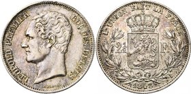 BELGIQUE, Royaume, Léopold Ier (1831-1865), AR 2 1/2 francs, 1848. Petite tête. Dupriez 382.

Très Beau / Very Fine