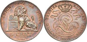 BELGIQUE, Royaume, Léopold Ier (1831-1865), Cu 5 centimes, 1853. Dupriez 559.

Fleur de Coin / Uncirculated