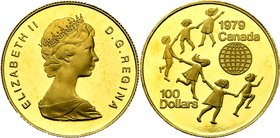 CANADA, Elisabeth II (1952-), AV 100 dollars, 1979. Année de l'enfance. Fr. 10.

Flan poli / Proof