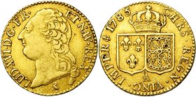 FRANCE, Royaume, Louis XVI (1774-1793), AV louis d'or à la tête nue, 1785A, Paris. 1e année d'émission. Frappé à partir du 22 novembre 1785. D/ T. nue...