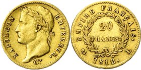 FRANCE, Napoléon Ier (1804-1814), AV 20 francs, 1812L, Bayonne. Gad. 1025. Rare.

Beau à Très Beau / Fine - Very Fine