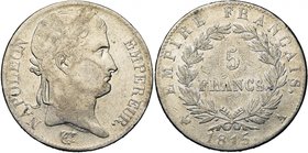 FRANCE, Napoléon Ier, période des Cent-Jours (1815), AR 5 francs, 1815A, Paris. Gad. 595.

Beau à Très Beau / Fine - Very Fine