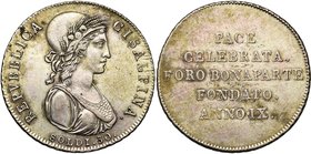 ITALIE, REPUBLIQUE CISALPINE, (1797-1800), AR 30 soldi, an 9 (1801), Milan. Crippa 2; M. 185.

Très Beau / Very Fine