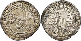 NEDERLAND, VIANEN, Hendrik van Brederode (1556-1558), AR batzeler van 5 Luikse of 4 Brabantse stuiver, z.j. Vz/ + HENRI DNS D BREDER LI DE VIANEN Klim...