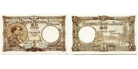 BELGIQUE, Banque Nationale, 20 francs, 01.06.1921. M.E. 25a. Petite tache. Premier jour d'émission.

Superbe / Extremely Fine