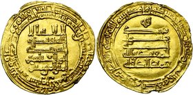 ABBASID, al-Muqtadir (AD 908-932/AH 295-320) AV dinar, AH 320, Tustar min al-Ahwaz. Citing the vizier `Amid al-Dawla. Album 248; Lav. -; BMC I, -. 5,1...