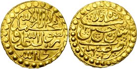 IRAN, SAFAVID Sultan Husayn (AD 1694-1722/AH 1105-1135) AV ashrafi, AH 1130, Isfahan. SICA 9, -; Album 2669. 3,41g.

about Extremely Fine / about Ex...