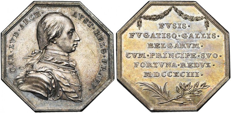 PAYS-BAS MERIDIONAUX, AR jeton, 1793, Th. van Berckel. Etrennes pour 1794 - Vict...