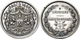 BELGIQUE, AR médaille, s.d. (modèle 1840), Hart. Médaille de député à la Chambre des Représentants. D/ Grand sceau de Belgique. R/ Dans une couronne, ...