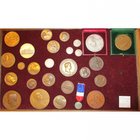 FRANCE, lot de 24 médailles, dont: 1835, Chemin de fer de Paris à Saint-Germain; 1858, Inauguration d'un établissement thermal à Salins (40 mm, AR et ...
