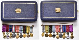 groupe de neuf miniatures montées sur une épingle: officier de l’Ordre de Léopold (militaire), officier de l’Ordre de la Couronne, officier de l’Ordre...