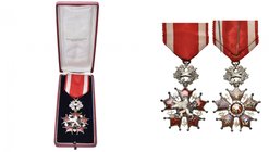 TCHECOSLOVAQUIE, Ordre du Lion blanc, croix de chevalier à titre civil (5e classe), 1922-1939. Ecrin Karnet & Kysely (Prague).