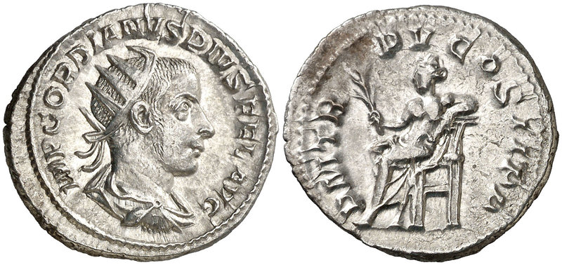 (242-243 d.C.). Gordiano III. Antoniniano. (Spink 8648) (S. 261) (RIC. 89). 4,44...