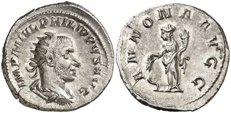 (247 d.C.). Filipo I. Antoniniano. (Spink 8923) (S. 32) (RIC. 29). 4,36 g. EBC.
