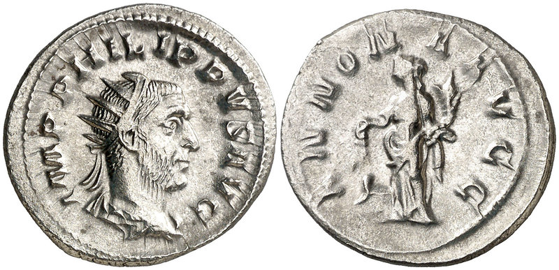 (247 d.C.). Filipo I. Antoniniano. (Spink 8924) (S. 33) (RIC. 59). 3,74 g. EBC/E...