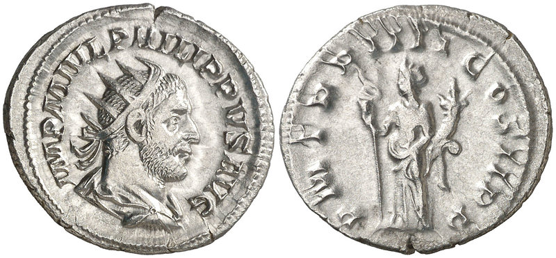 (247 d.C.). Filipo I. Antoniniano. (Spink 8946) (S. 136) (RIC. 4). 3,38 g. EBC/E...