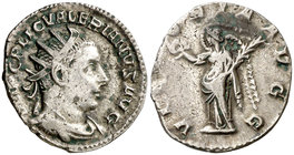 (253-255 d.C.). Valeriano I. Antoniniano. (Spink 9985) (S. 230) (RIC. 125). 2,78 g. Parte del canto pulido. MBC.