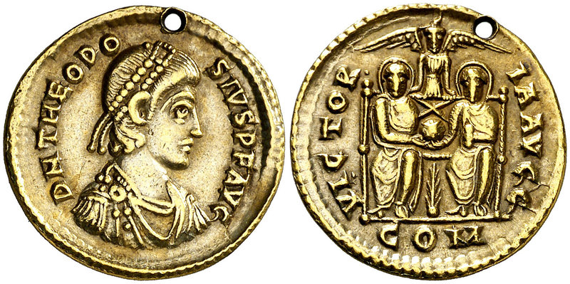 (380-382 d.C.). Teodosio I. Milán o Aquileia. Sólido. (Spink 20416) (Co. 37) (RI...