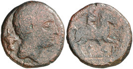 Cese (Tarragona). As. (FAB. falta) (ACIP. 1173). 8,57 g. Rara. BC+/BC.