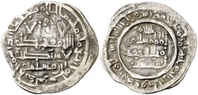 AH 400. Califato. Suleiman. Al Andalus. Dirhem. (V. 692) (Fro. 108). 2,66 g. Rara. MBC.