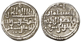 Almorávides. Ali y el amir Sir. Quirate. (V. 1775) (Hazard 982). 0,96 g. MBC.