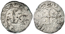 Comtat d'Urgell. Ponç de Cabrera (1236-1243). Agramunt. Òbol. (Cru.V.S. 127 var) (Cru.C.G. 1944b). 0,50 g. Rara. MBC-.