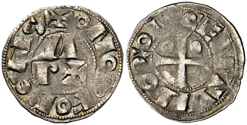 (s. XI-1426). Vescomtat de Bearn. A nombre de Cèntul. Diner morlà. (Cru.V.S. 166...
