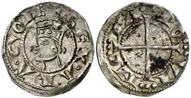 Comtat de Provença. Alfons I (1162-1169). Provença. Ral coronat. (Cru.V.S. 170) (Cru.Occitània 96) (Cru.C.G. 2104). 0,90 g. Corona doble. Manchitas. M...