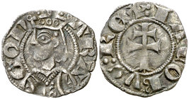 Jaume II (1291-1327). Zaragoza. Dinero jaqués. (Cru.V.S. 364) (Cru.C.G. 2182). 0,84 g. MBC/MBC+.