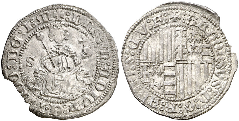 Alfons IV (1416-1458). Nápoles. Carlí. (Cru.V.S. 889) (Cru.C.G. 2933) (MIR. 54/6...