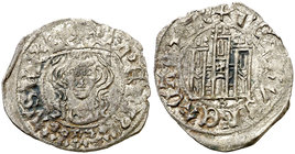 Pedro I (1350-1368). Burgos. Cornado. (AB. 396). 0,74 g. Leve grieta que atraviesa el cospel. (MBC).