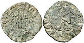 Juan II (1406-1454). Coruña. Blanca. (AB. 626). 1,53 g. Leyendas flojas. Escasa. MBC-.