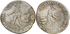 1589. Felipe II. Flandes/Utrecht. Jetón. (D. 3233). 5,58 g. MBC-.