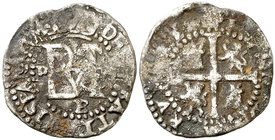 s/d. Felipe II. Potosí. B. 1/2 real. (Cal. 724). 1,68 g. BC+.