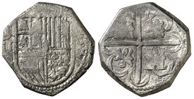 1597. Felipe II. Sevilla. B. 2 reales. (Cal. 551). 6,47 g. Escasa. BC+.