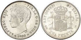 1900*1900. Alfonso XIII. SMV. 1 peseta. (Cal. 44). 5,02 g. S/C-.