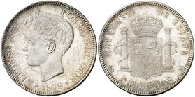 1898*1898. Alfonso XIII. SGV. 5 pesetas. (Cal. 27). 24,91 g. Bella. EBC+.