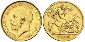 1926. Sudáfrica. Jorge V. SA. 1/2 libra. (Fr. 6) (Kr. 20). 3, 97 g. AU. MBC+.