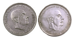1966*1968 y *1970. Estado Español. 100 pesetas. 2 monedas. EBC.