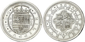 1986. IV Centenario de la ceca de Segovia. 5 onzas. 153,10 g. Ø 65 mm. Plata. Proof.